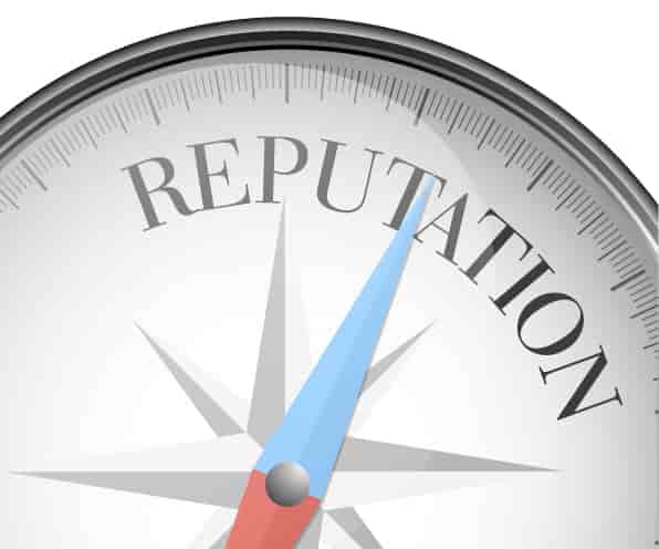 What are the main components of a corporate reputation